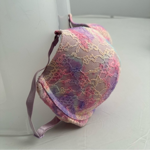 Victoria’s Secret Lined Perfect Coverage pastel tie dye lace bra - Picture 12 of 13
